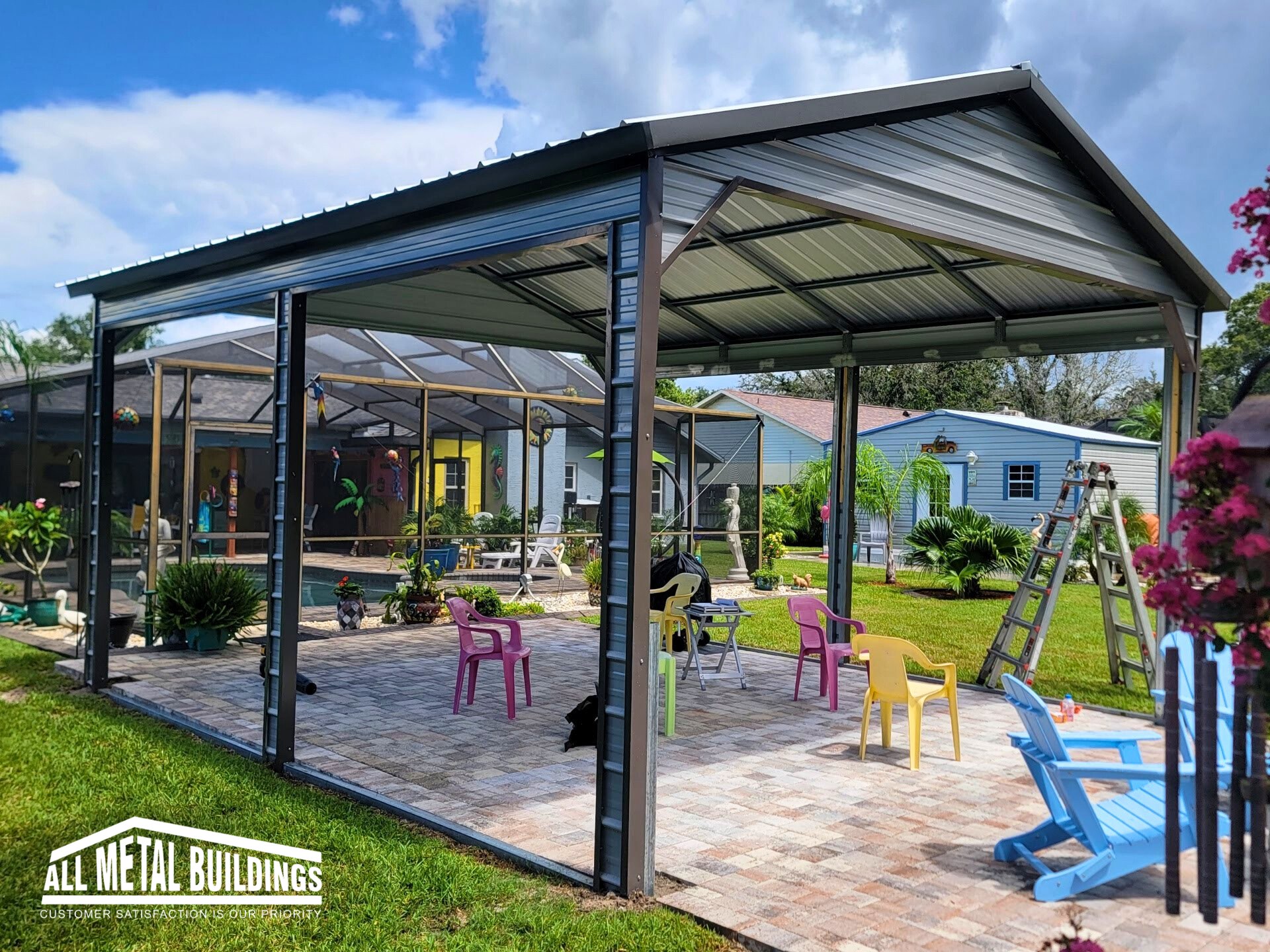 Backyard Carport with Open Design