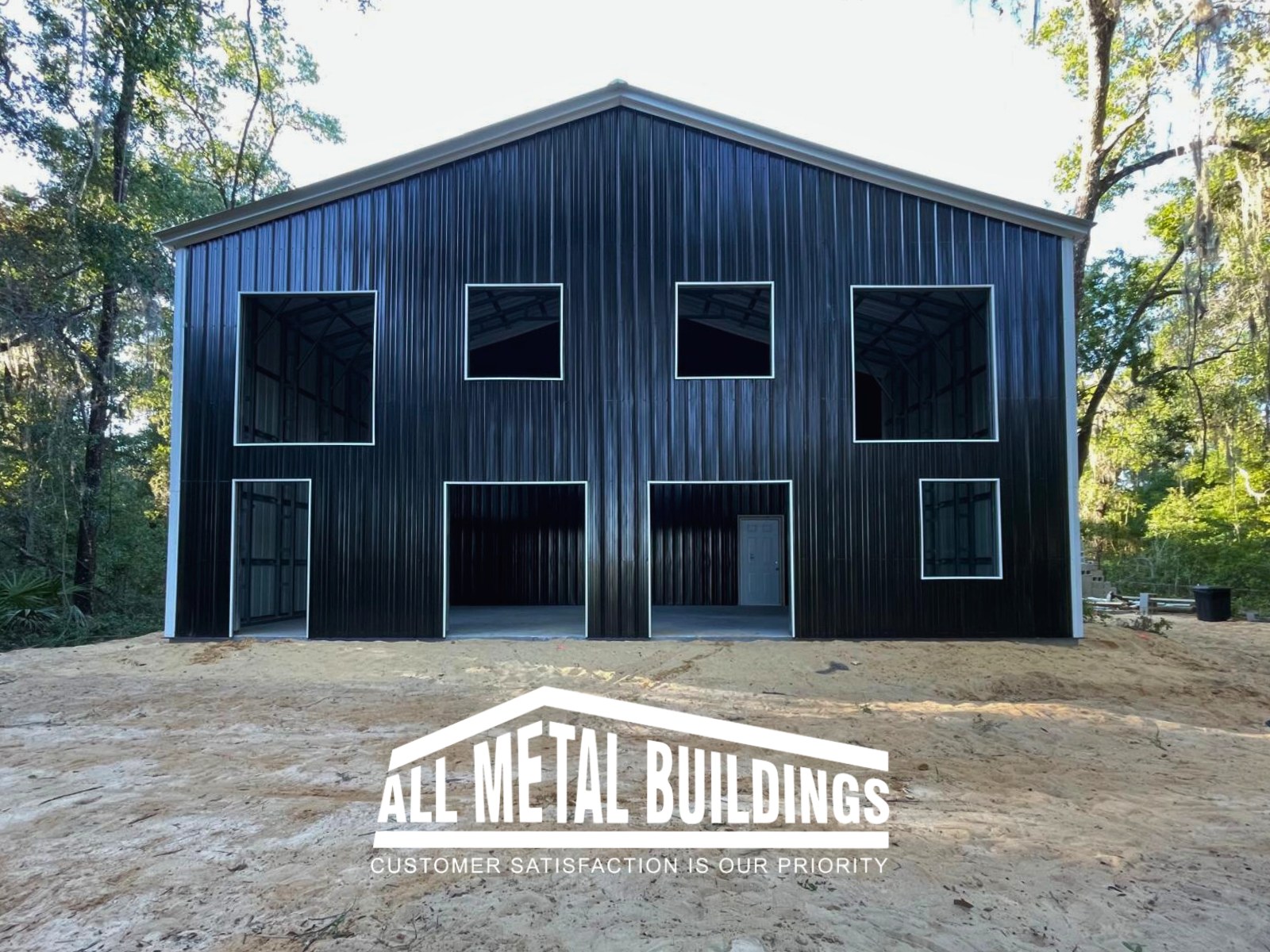 Black Multi-Purpose Steel Building